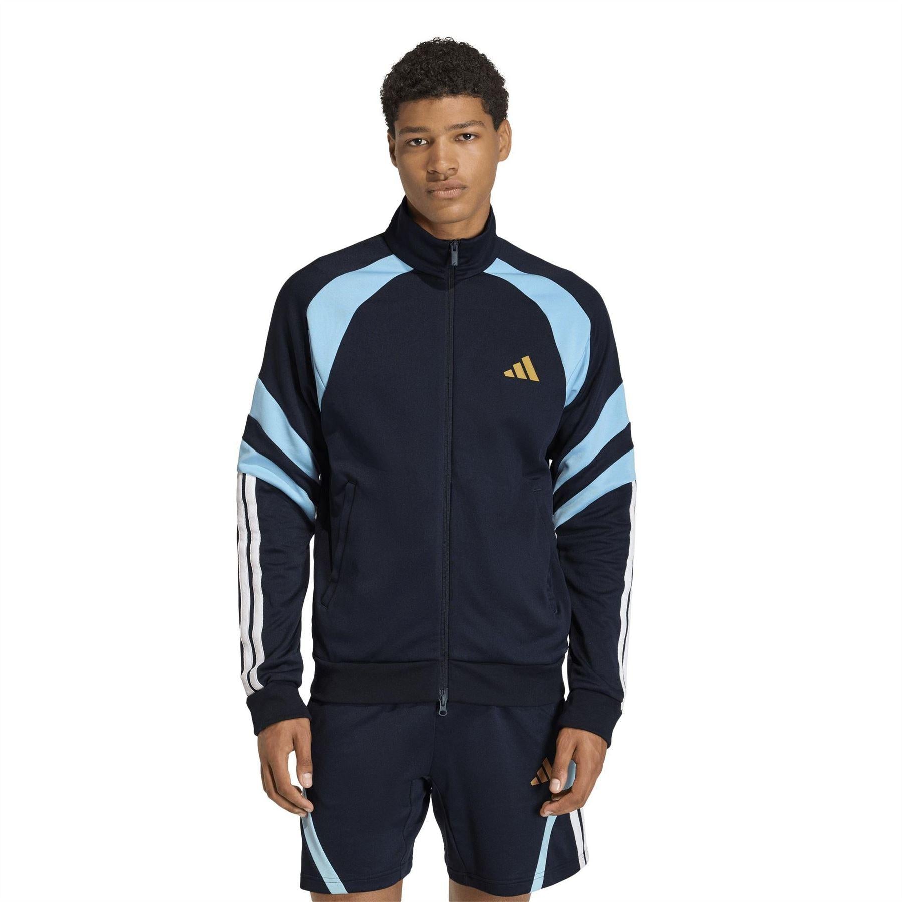 Blue - Pack Shot - Adidas Mens HOT Tracksuit Top
