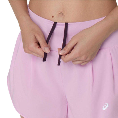 Lilac - Side - Asics Womens-Ladies Road Running Shorts