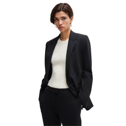 Black - Lifestyle - Boss Womens-Ladies Jupa Relaxed Fit Jacket