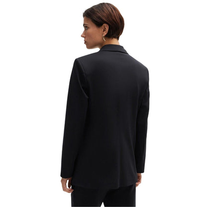 Black - Back - Boss Womens-Ladies Jupa Relaxed Fit Jacket