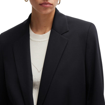 Black - Side - Boss Womens-Ladies Jupa Relaxed Fit Jacket
