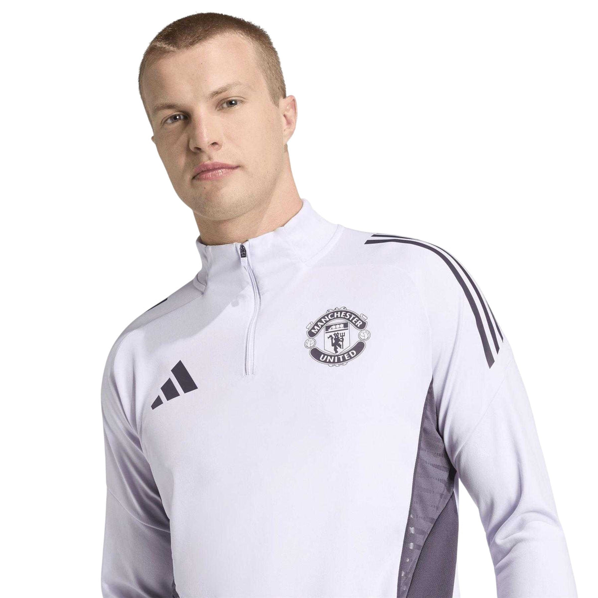 Purple-Black - Side - Adidas Mens Manchester United FC Track Top
