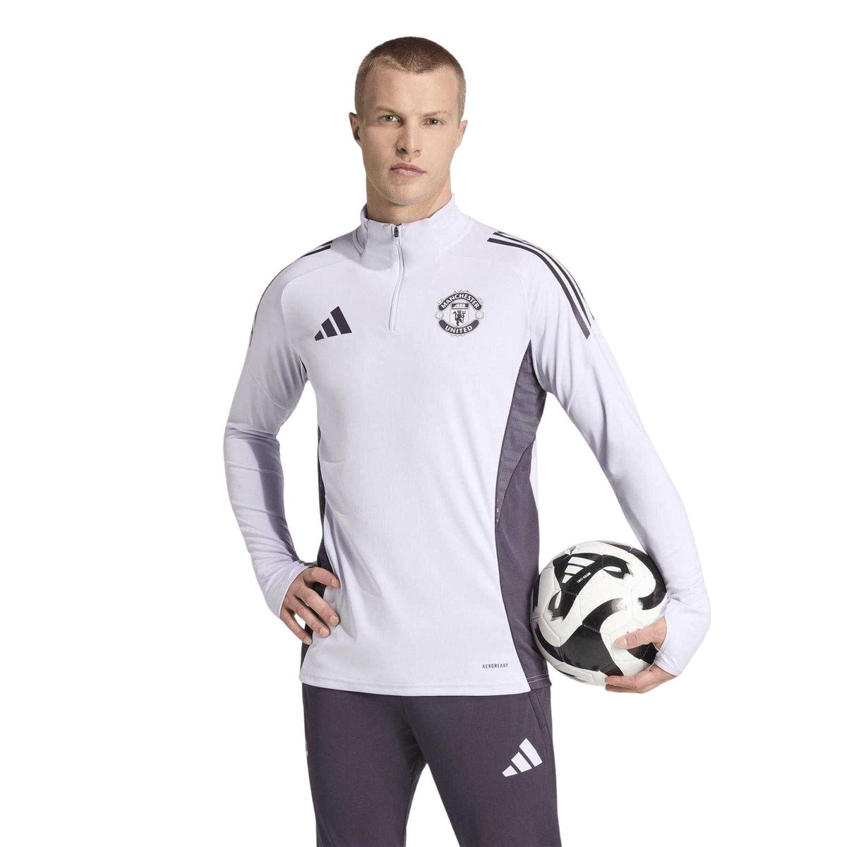 Purple-Black - Pack Shot - Adidas Mens Manchester United FC Track Top