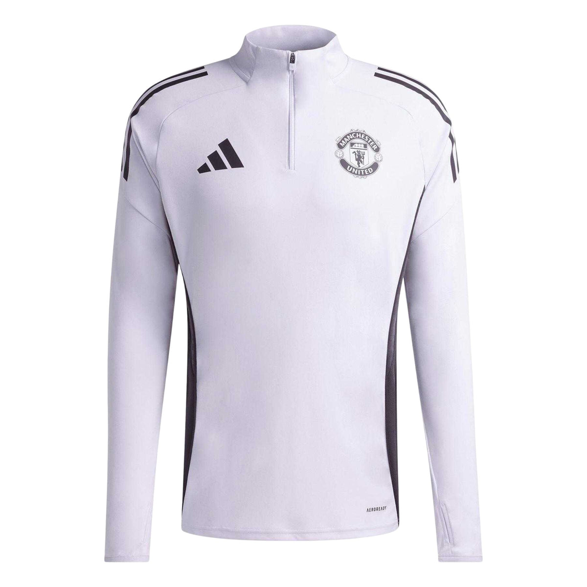 Purple-Black - Front - Adidas Mens Manchester United FC Track Top
