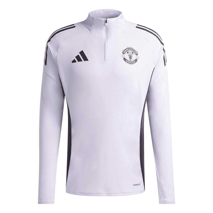 Purple-Black - Front - Adidas Mens Manchester United FC Track Top