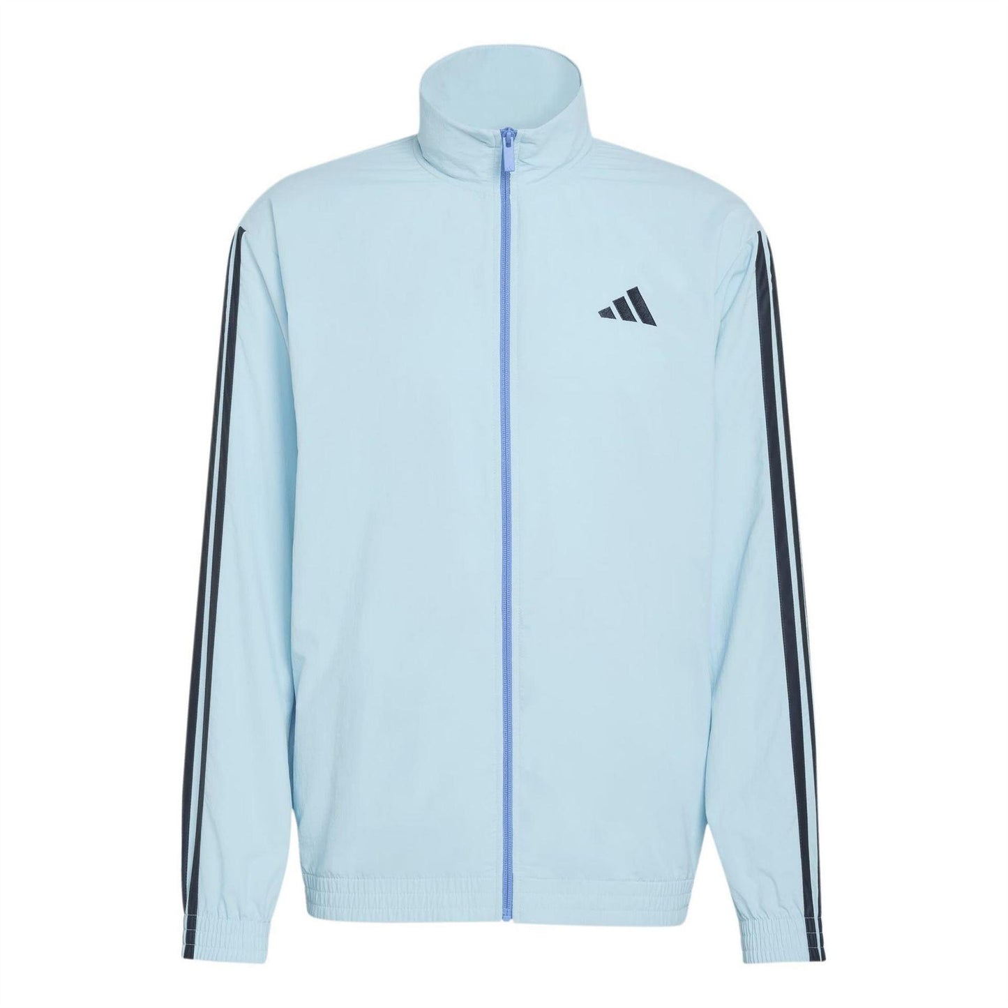 Ice Blue-Night - Front - Adidas Mens Stripes Tracksuit Top