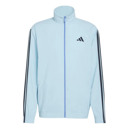 Ice Blue-Night - Front - Adidas Mens Stripes Tracksuit Top