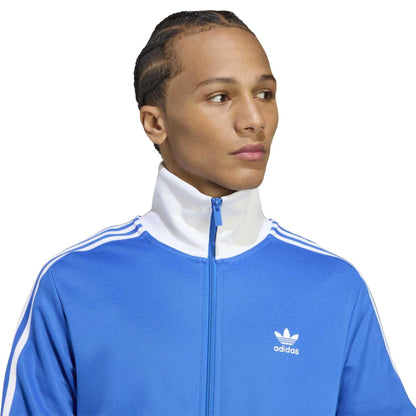 Blue-White - Side - Adidas Mens Adicolor Classics Embroidered Slim Track Top