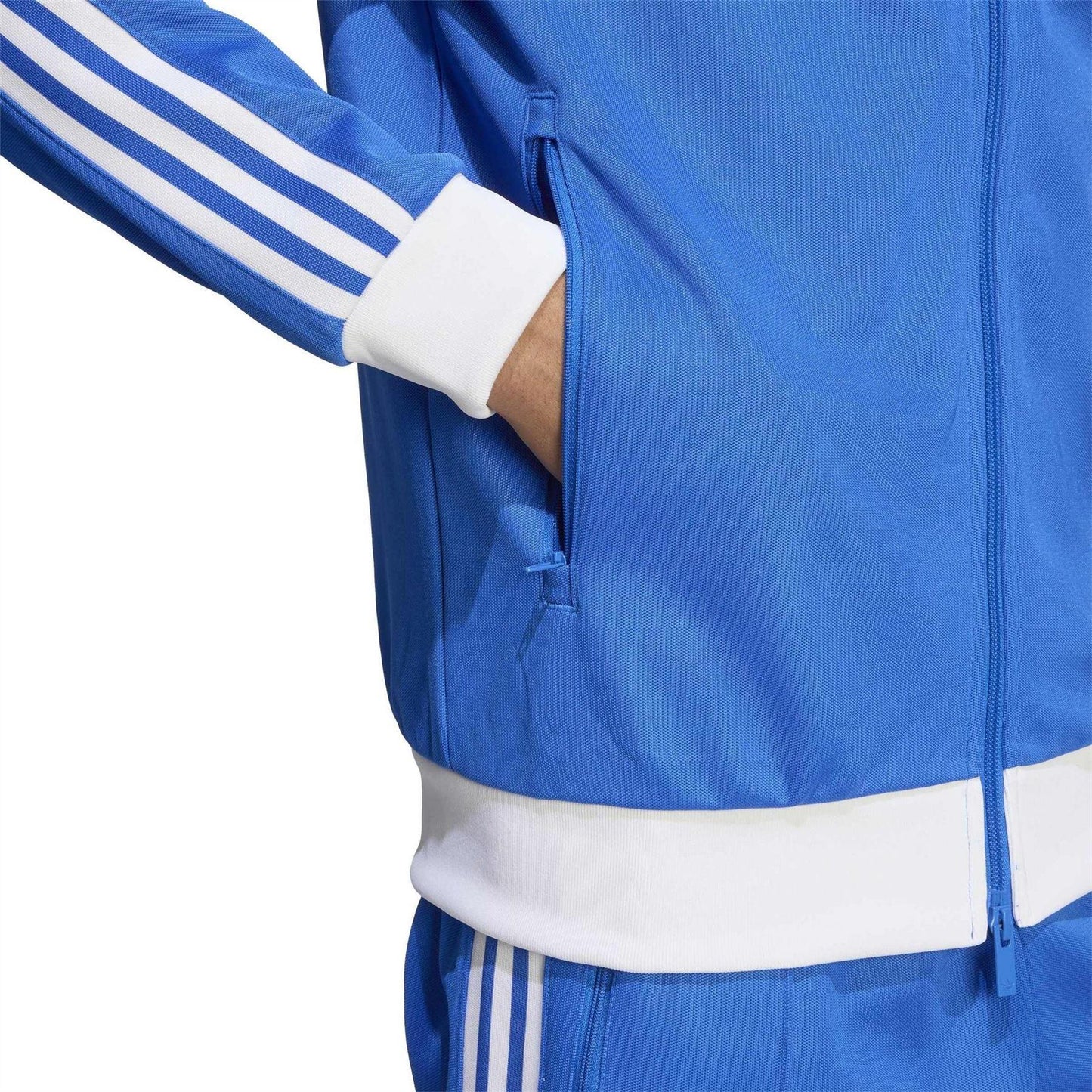 Blue-White - Lifestyle - Adidas Mens Adicolor Classics Embroidered Slim Track Top