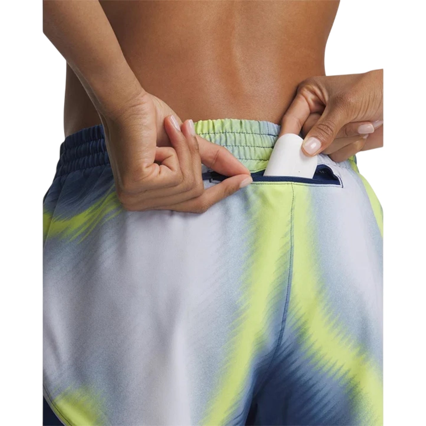 Blackout-Navy - Side - Under Armour Womens-Ladies Velociti Pro Running Shorts