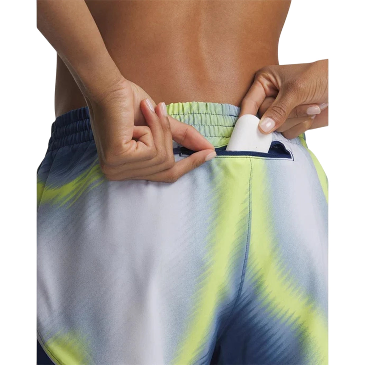 Blackout-Navy - Side - Under Armour Womens-Ladies Velociti Pro Running Shorts