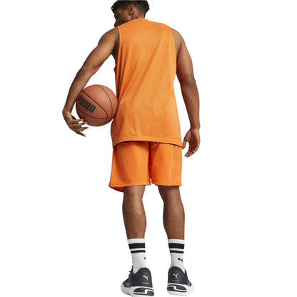 Orange - Pack Shot - Puma Mens Team Basketball Shorts