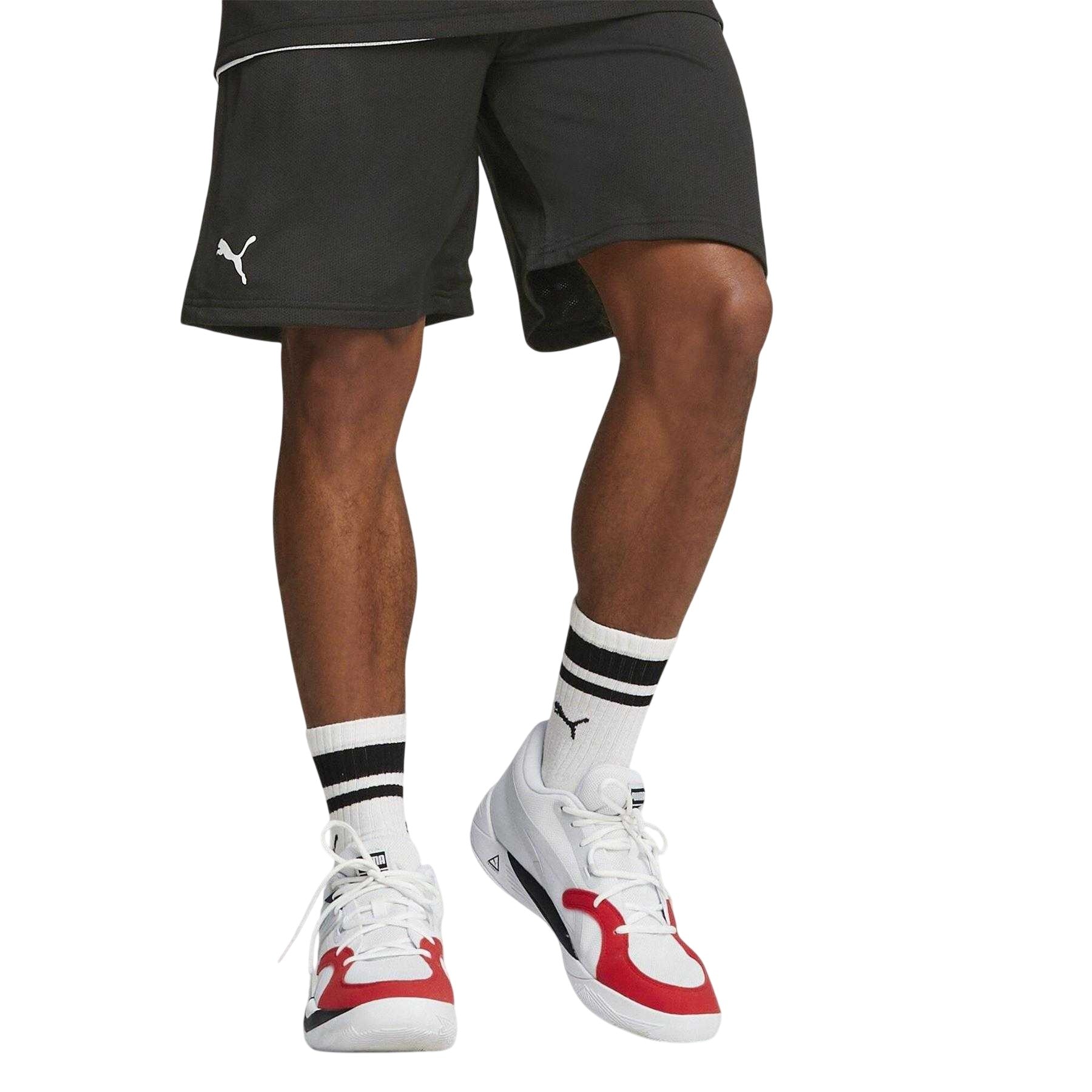 Black - Side - Puma Mens Team Basketball Shorts