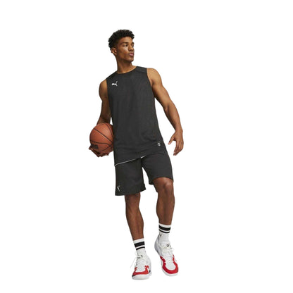 Black - Lifestyle - Puma Mens Team Basketball Shorts