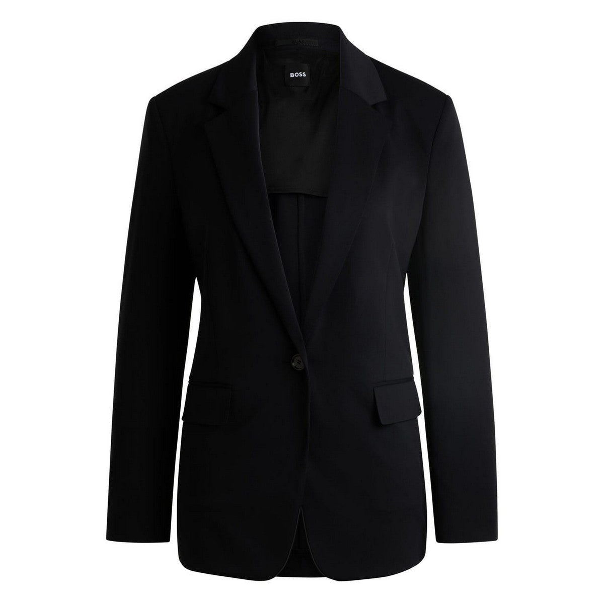 Black - Front - Boss Womens-Ladies Jupa Relaxed Fit Jacket