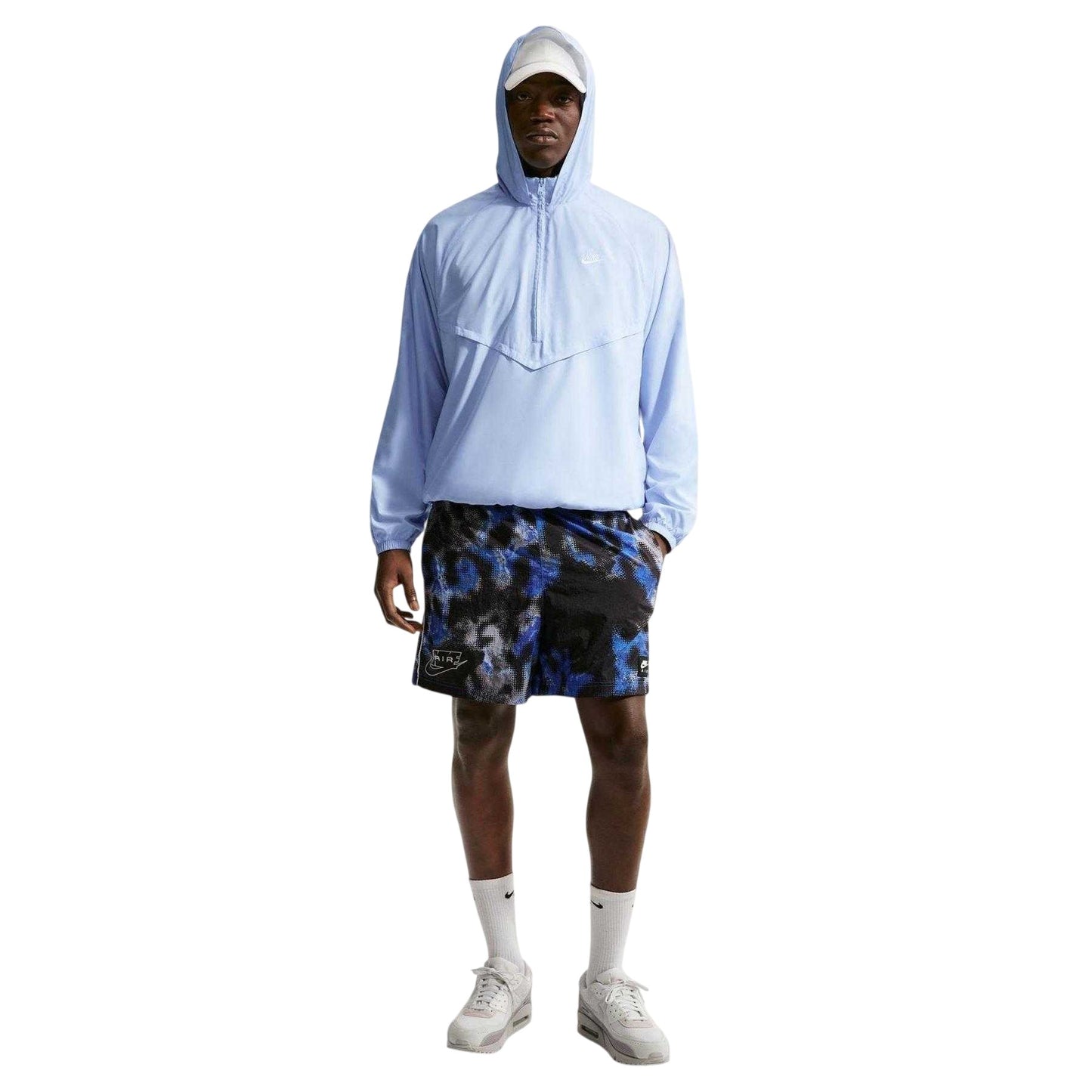 Blue - Pack Shot - Nike Mens Air Woven Camouflage Track Shorts