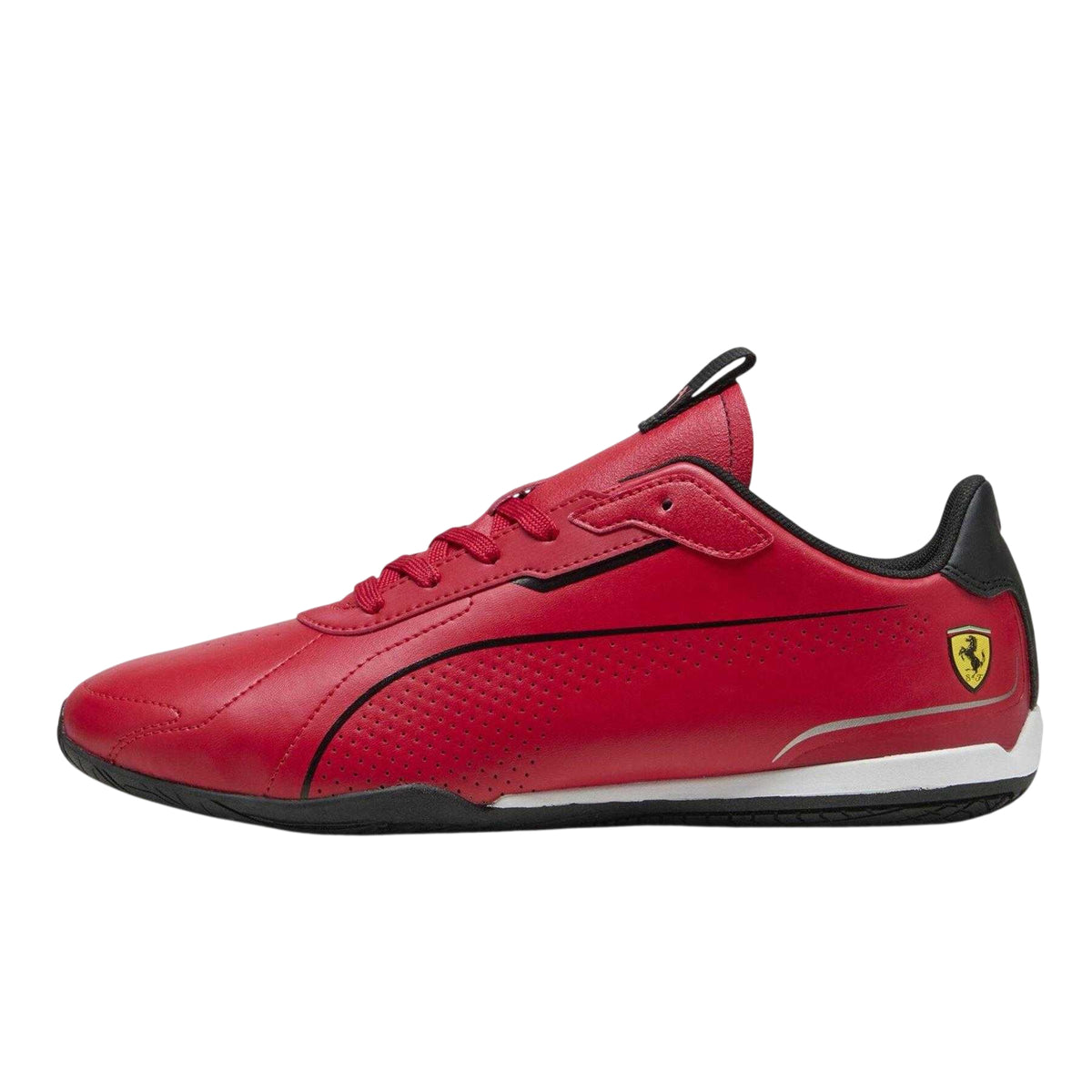 Rosso Red - Side - Puma Unisex Adult Neo Cat 3.0 Ferrari Leather Trainers