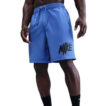 Blue-Black - Pack Shot - Nike Mens Dri-FIT Graphic Print Shorts