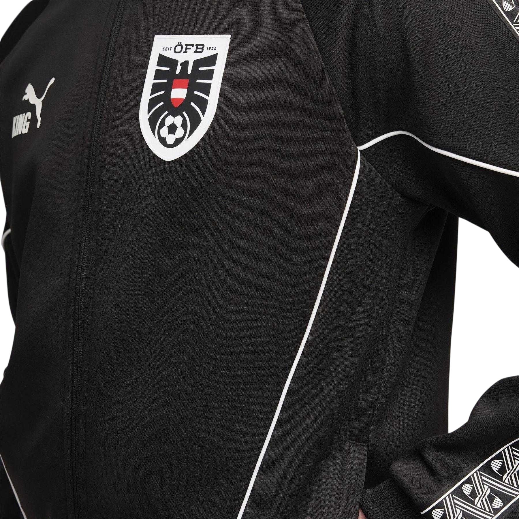 Black-White - Side - Puma Mens World Cup 2026 Austria FC Tracksuit Top