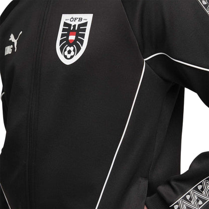 Black-White - Side - Puma Mens World Cup 2026 Austria FC Tracksuit Top
