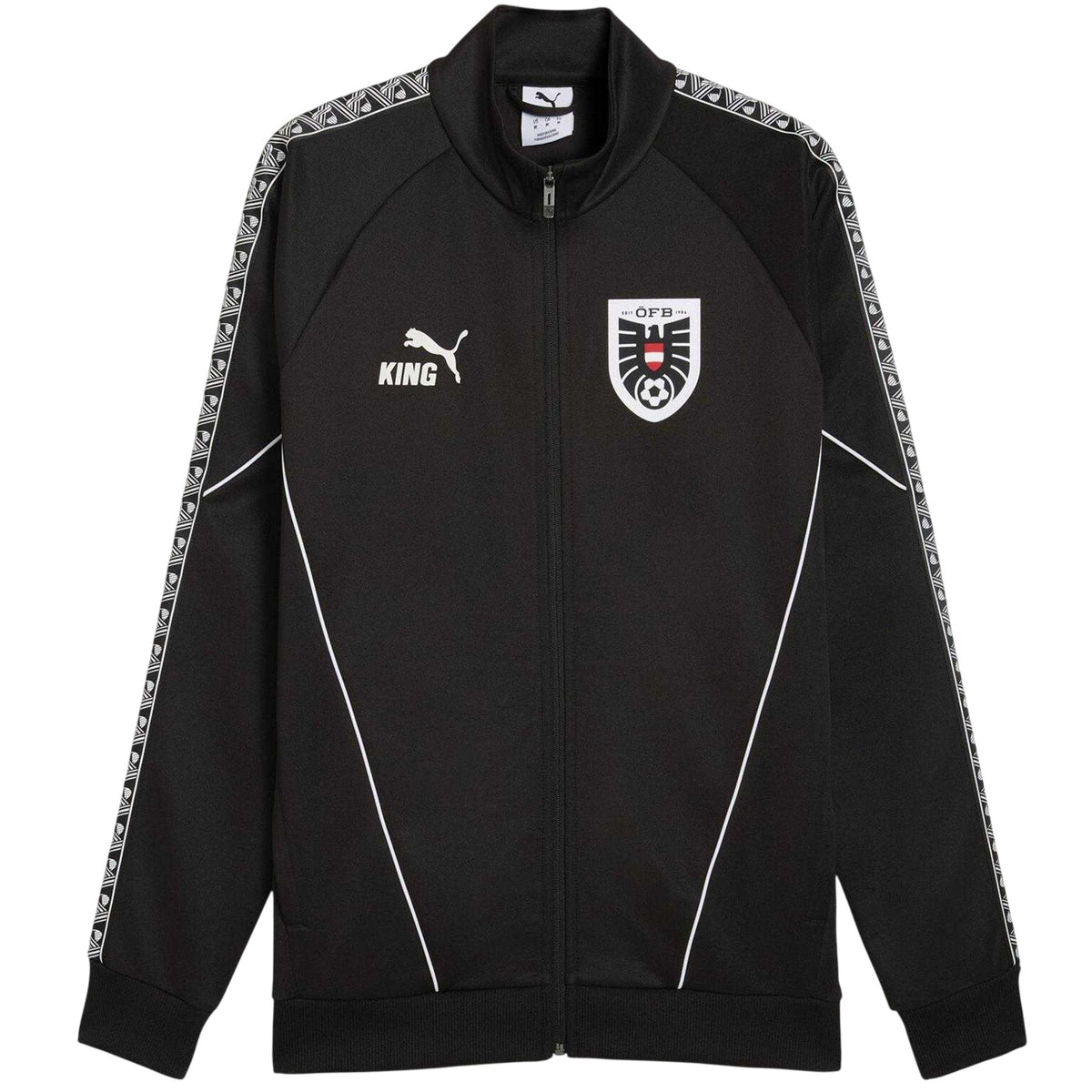 Black-White - Front - Puma Mens World Cup 2026 Austria FC Tracksuit Top