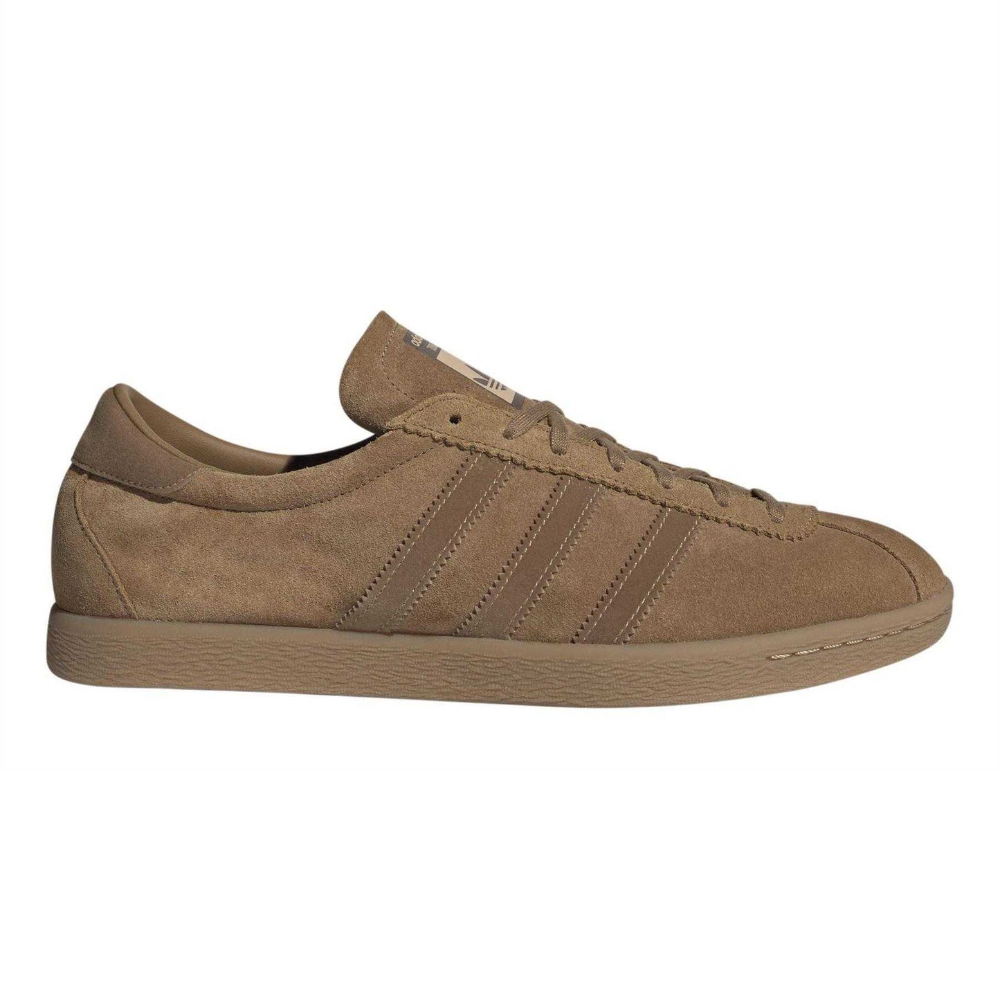 Brown - Front - Adidas Mens Originals Tabacco Stripe Suede Trainers