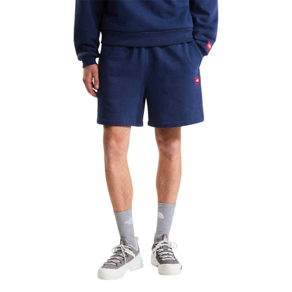 Navy - Side - The North Face Mens Fleece Box Logo Shorts