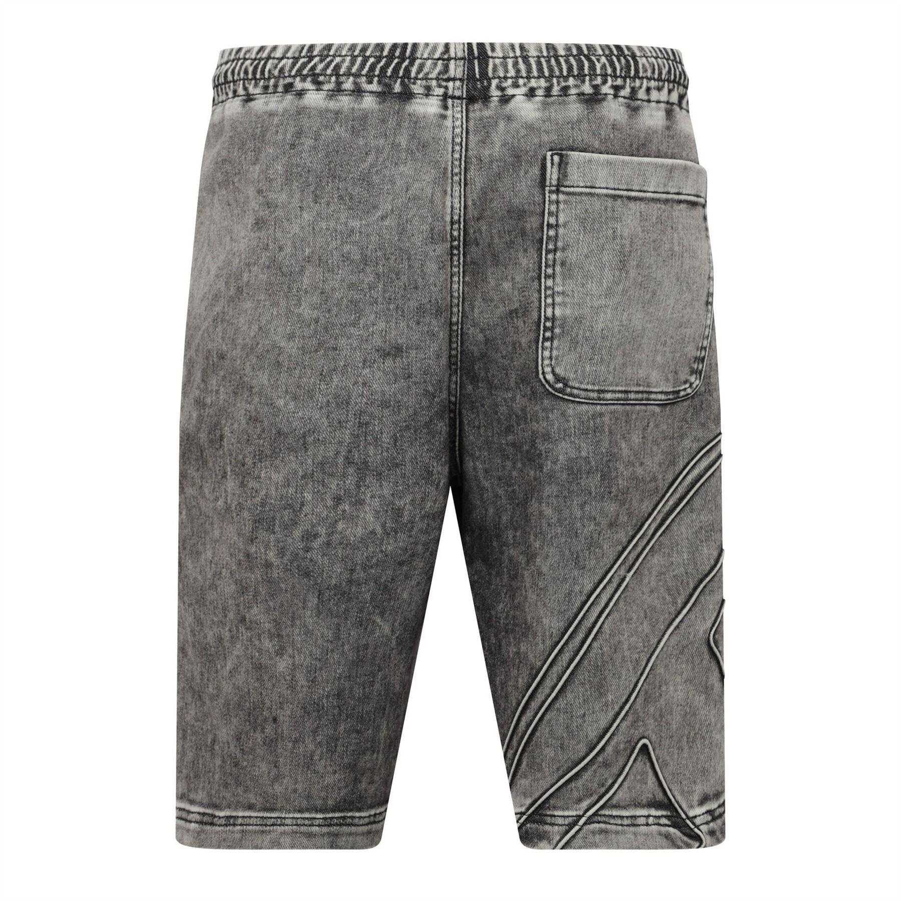 Black-Grey - Back - Diesel Mens Enny Denim Shorts