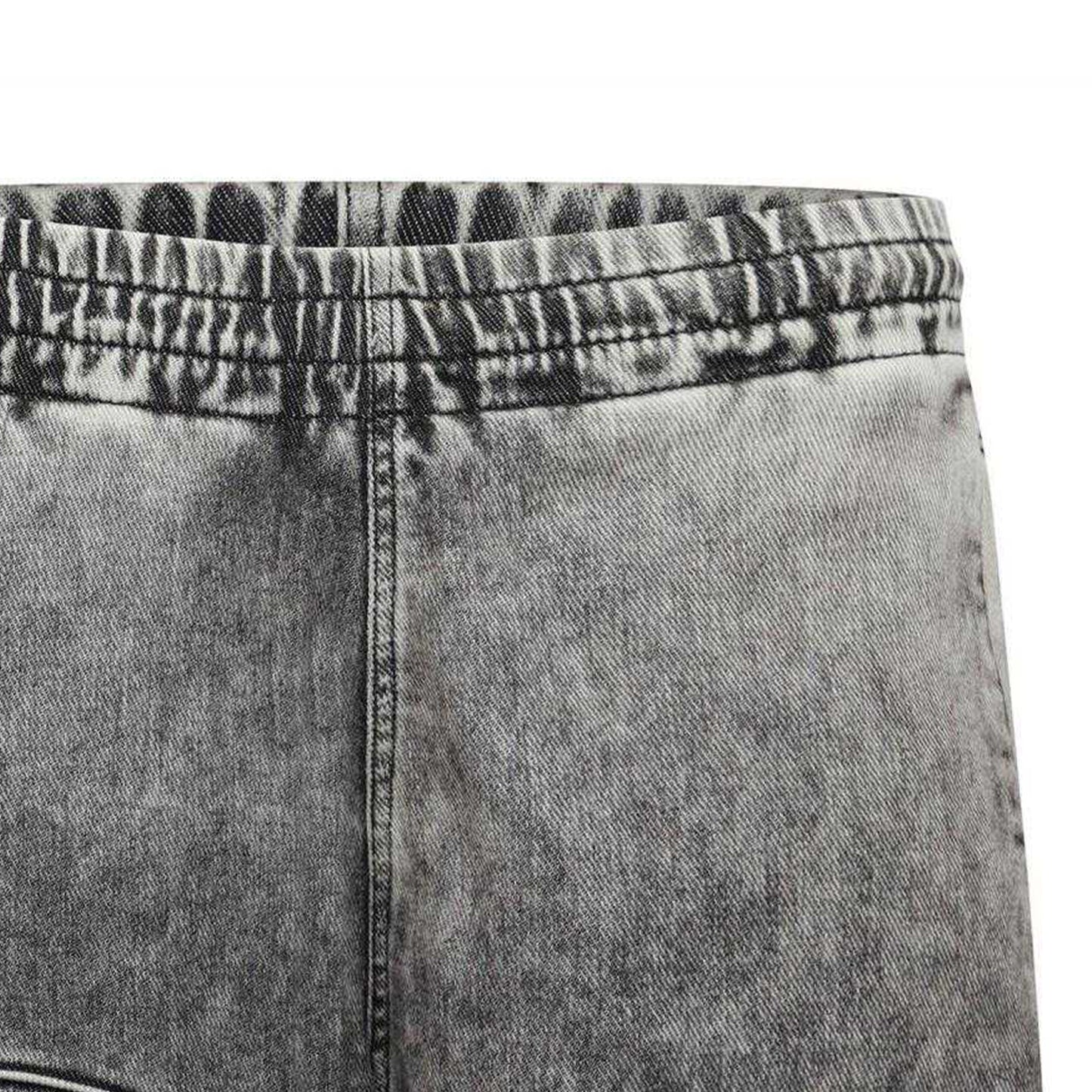 Black-Grey - Side - Diesel Mens Enny Denim Shorts