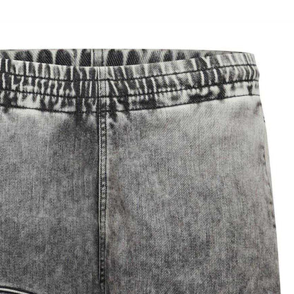 Black-Grey - Side - Diesel Mens Enny Denim Shorts
