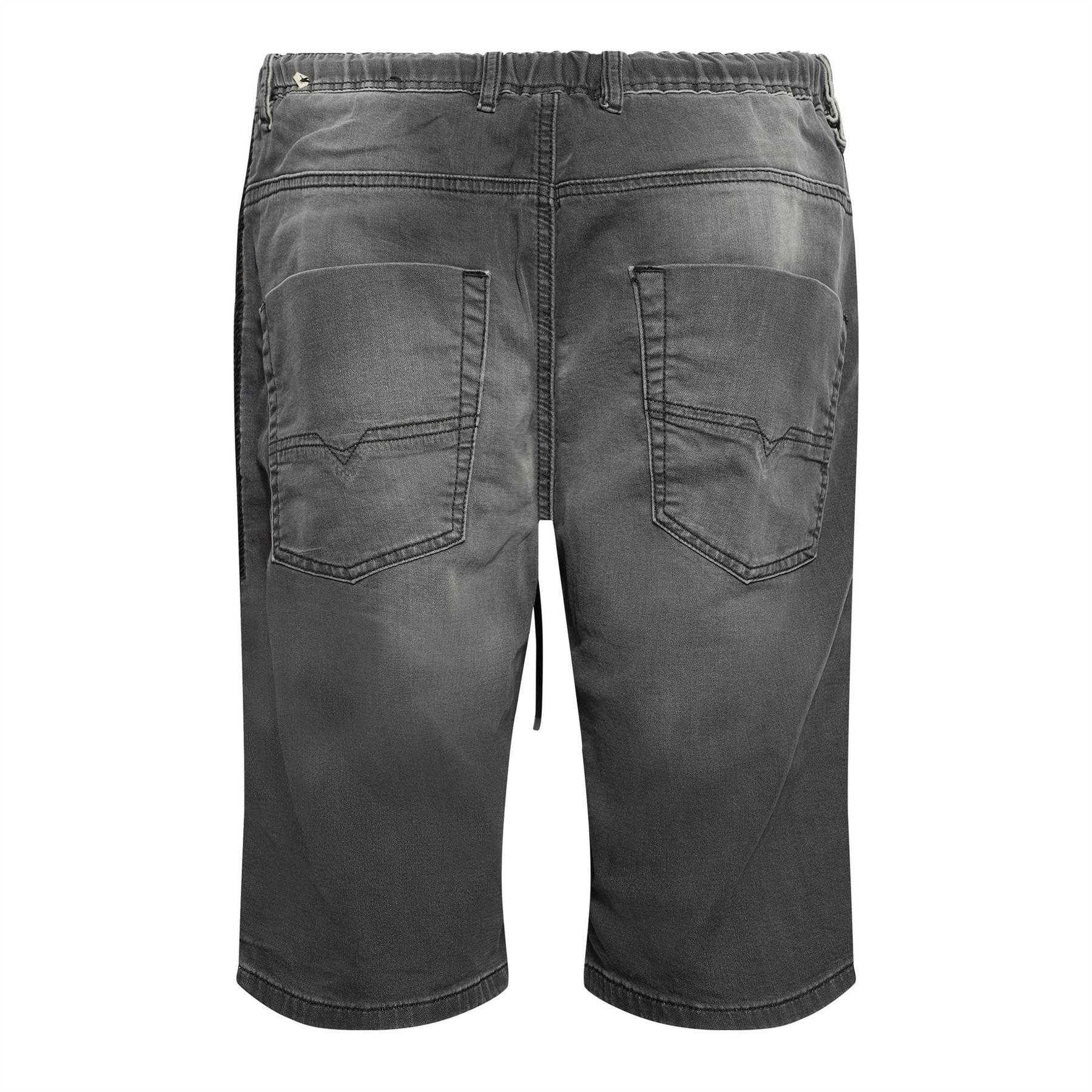 Black-Grey - Back - Diesel Mens Krooley Shorts