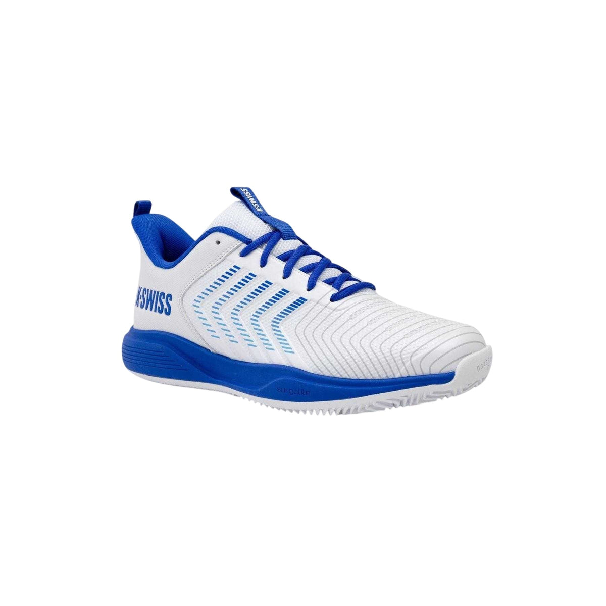 White-Blue - Front - K-Swiss Mens U Shot Lite CL Tennis Shoes
