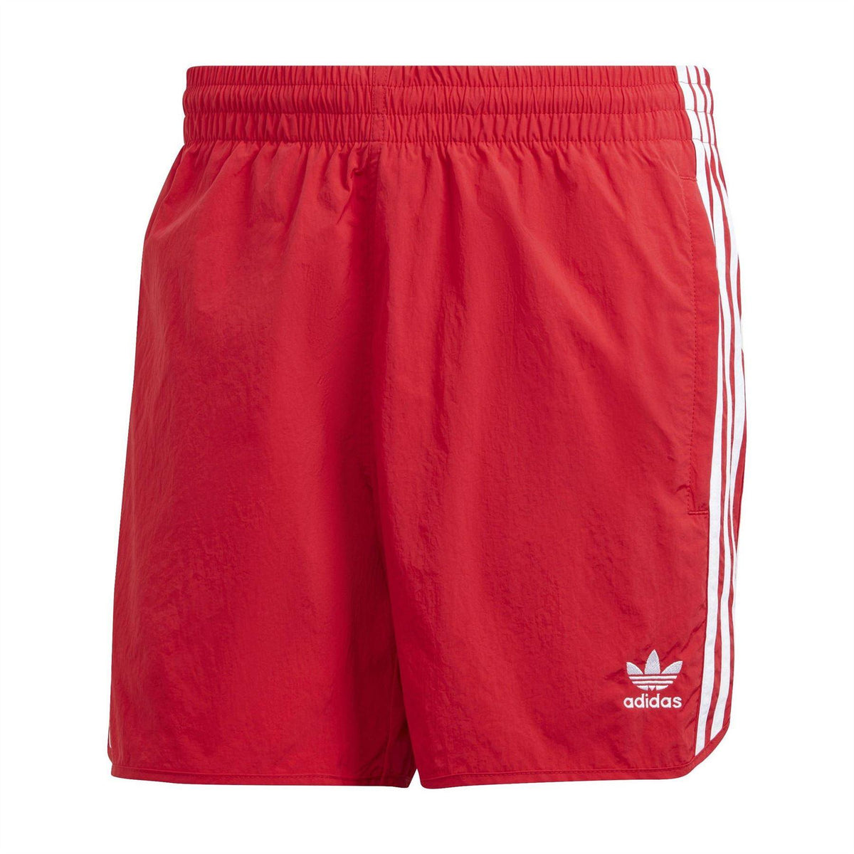 Claret - Front - Adidas Mens Adicolor Classics Regular Running Shorts