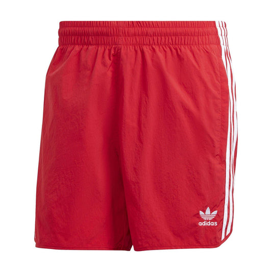 Claret - Front - Adidas Mens Adicolor Classics Regular Running Shorts