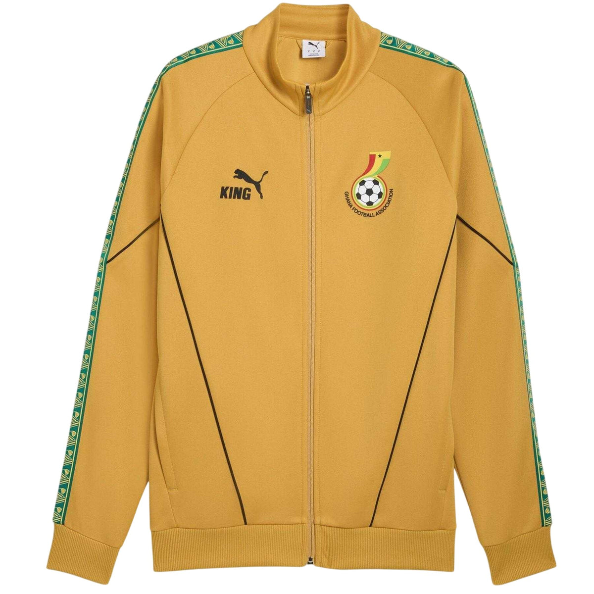 Gold-Black - Front - Puma Unisex Adult World Cup 2026 Ghana Tracksuit Top