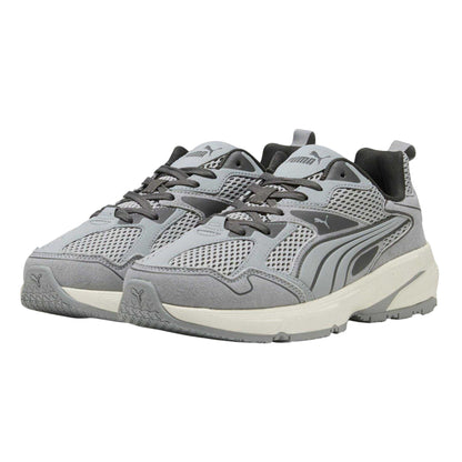 Grey-White - Lifestyle - Puma Mens Galactic Textured Suede Lace Up Walking Trainers