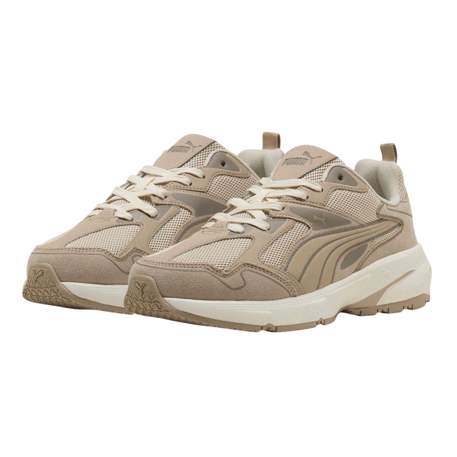 Birch-White - Lifestyle - Puma Mens Galactic Textured Suede Lace Up Walking Trainers