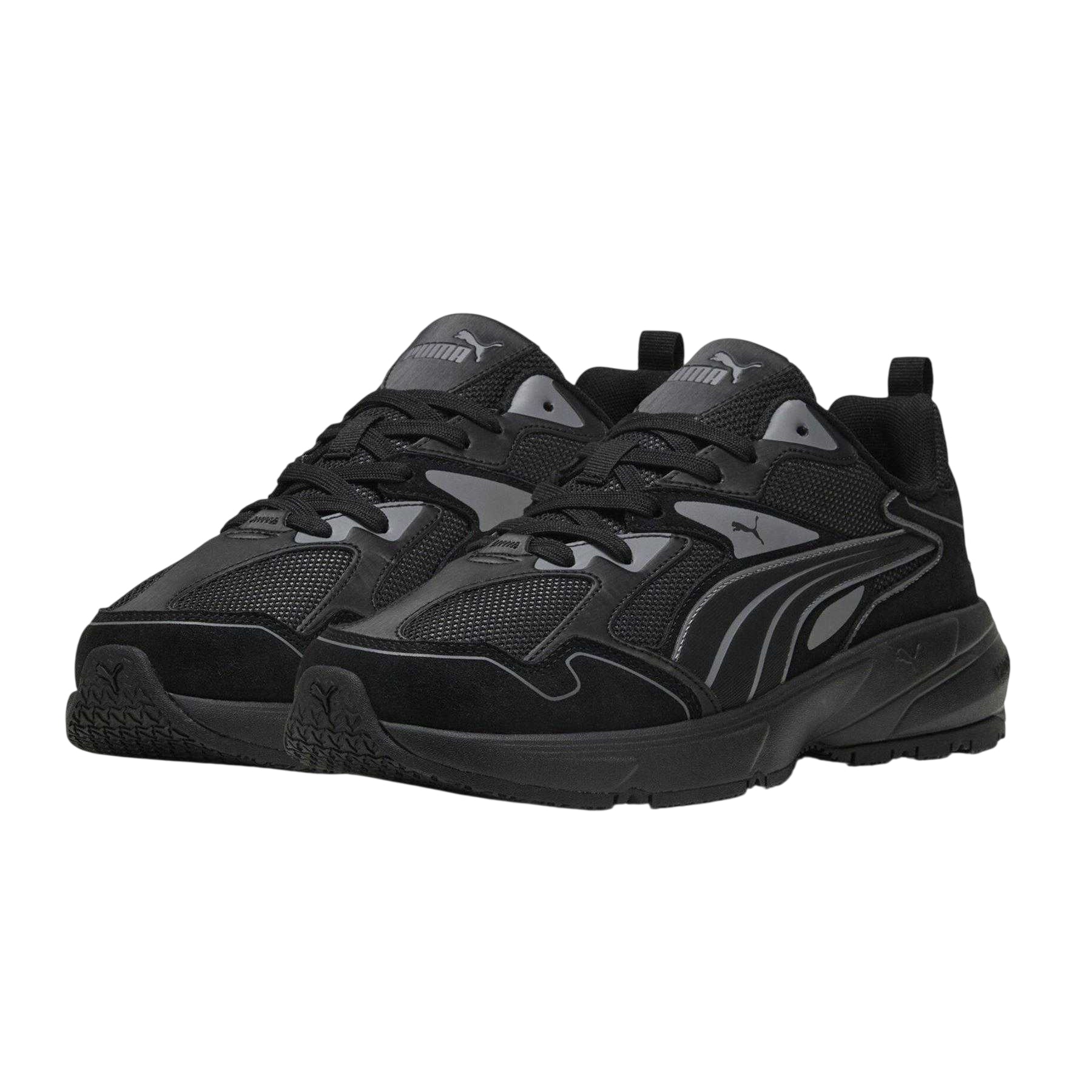 Black-Grey - Lifestyle - Puma Mens Galactic Textured Suede Lace Up Walking Trainers
