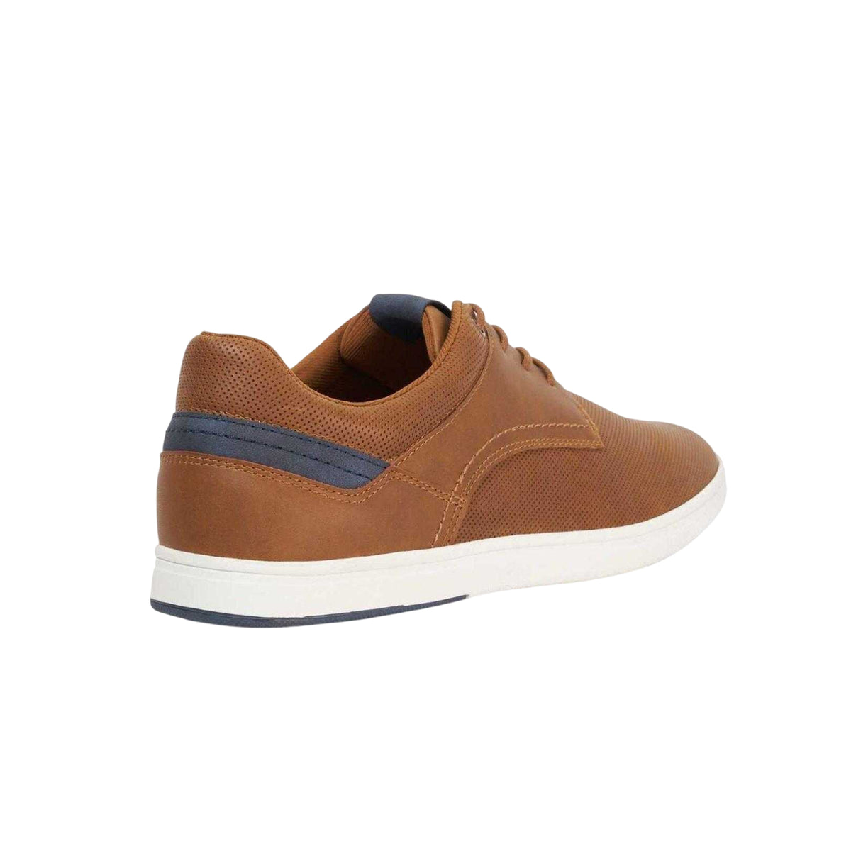 Tan - Back - Dune London Mens Tailors Suede Trainers