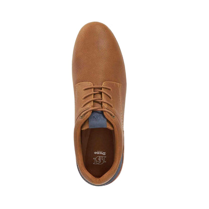 Tan - Side - Dune London Mens Tailors Suede Trainers