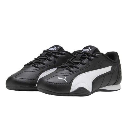 Black-White - Lifestyle - Puma Childrens-Kids Catch Flat Heel Trainers