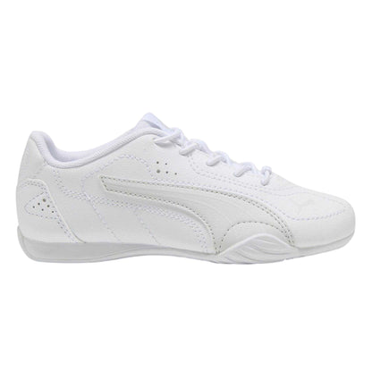 White-Silver - Front - Puma Childrens-Kids Catch Flat Heel Trainers