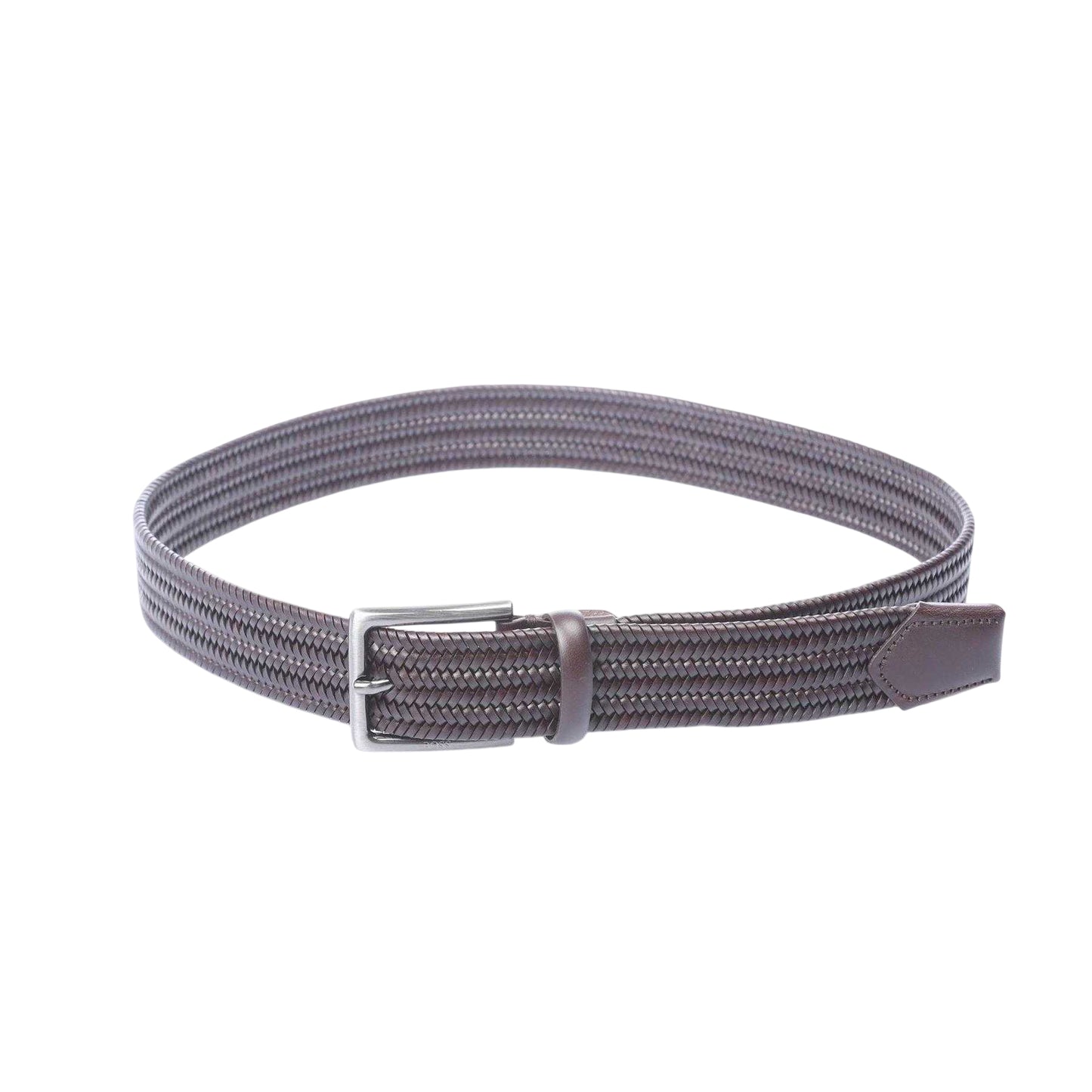 Brown - Back - Boss Mens Semyo Woven Belt