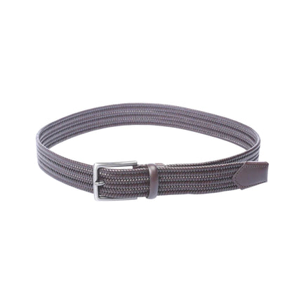 Brown - Back - Boss Mens Semyo Woven Belt