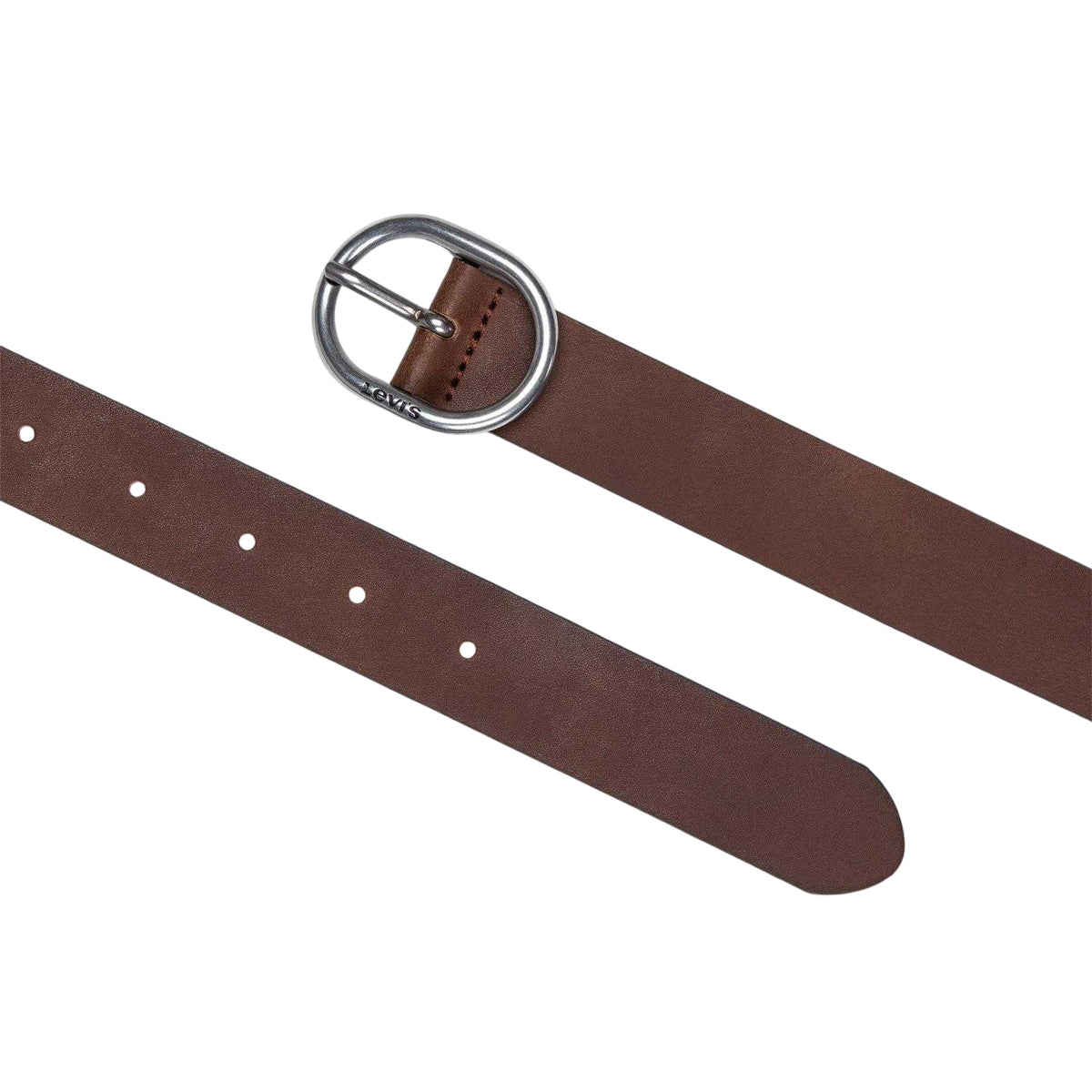 Brown - Side - Levis Hermosilla Leather Belt
