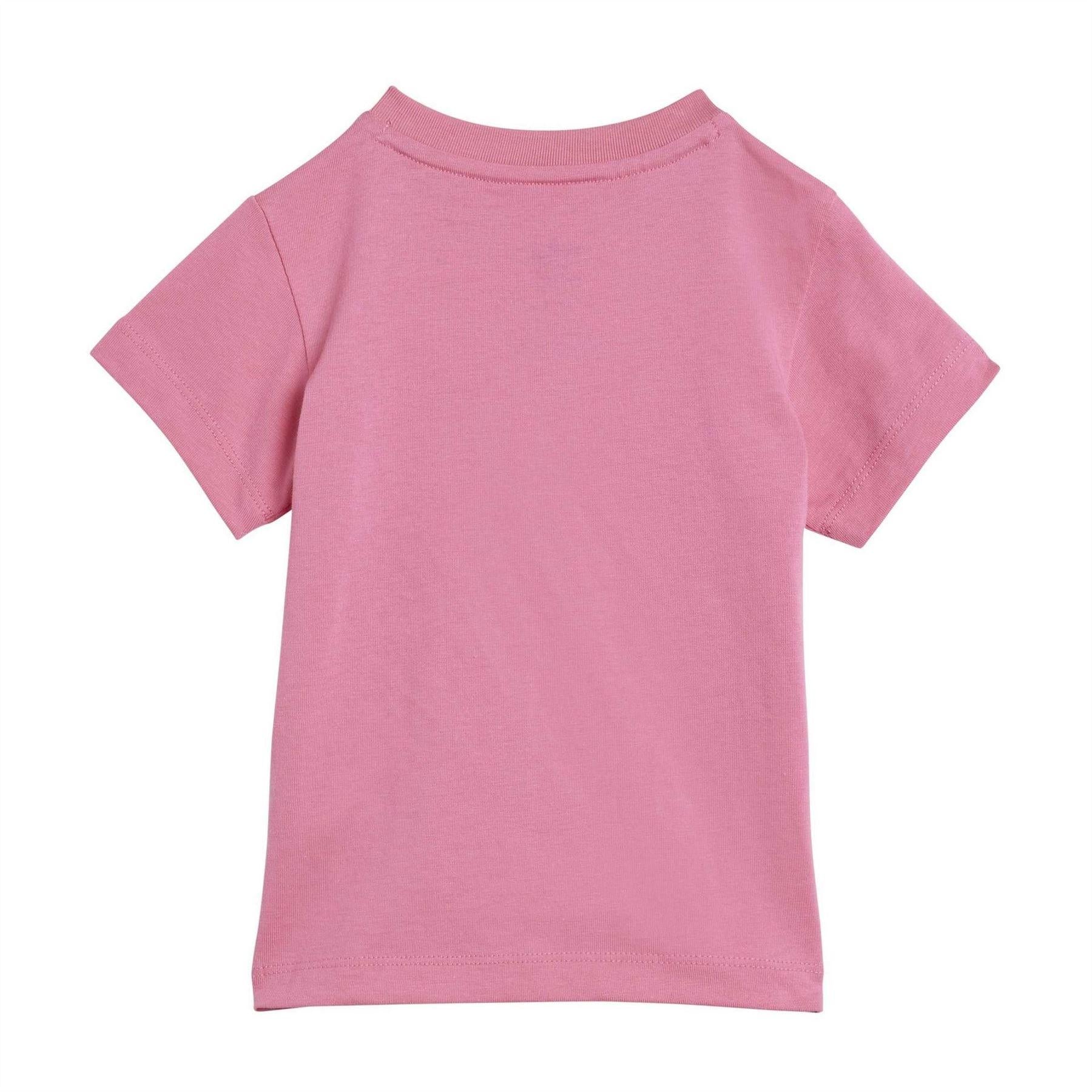 Pink Fusion - Side - Adidas Baby Trefoil T-Shirt & Shorts Set
