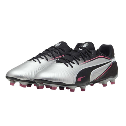 Silver-Black - Lifestyle - Puma Mens King Match Firm Ground Football Boots