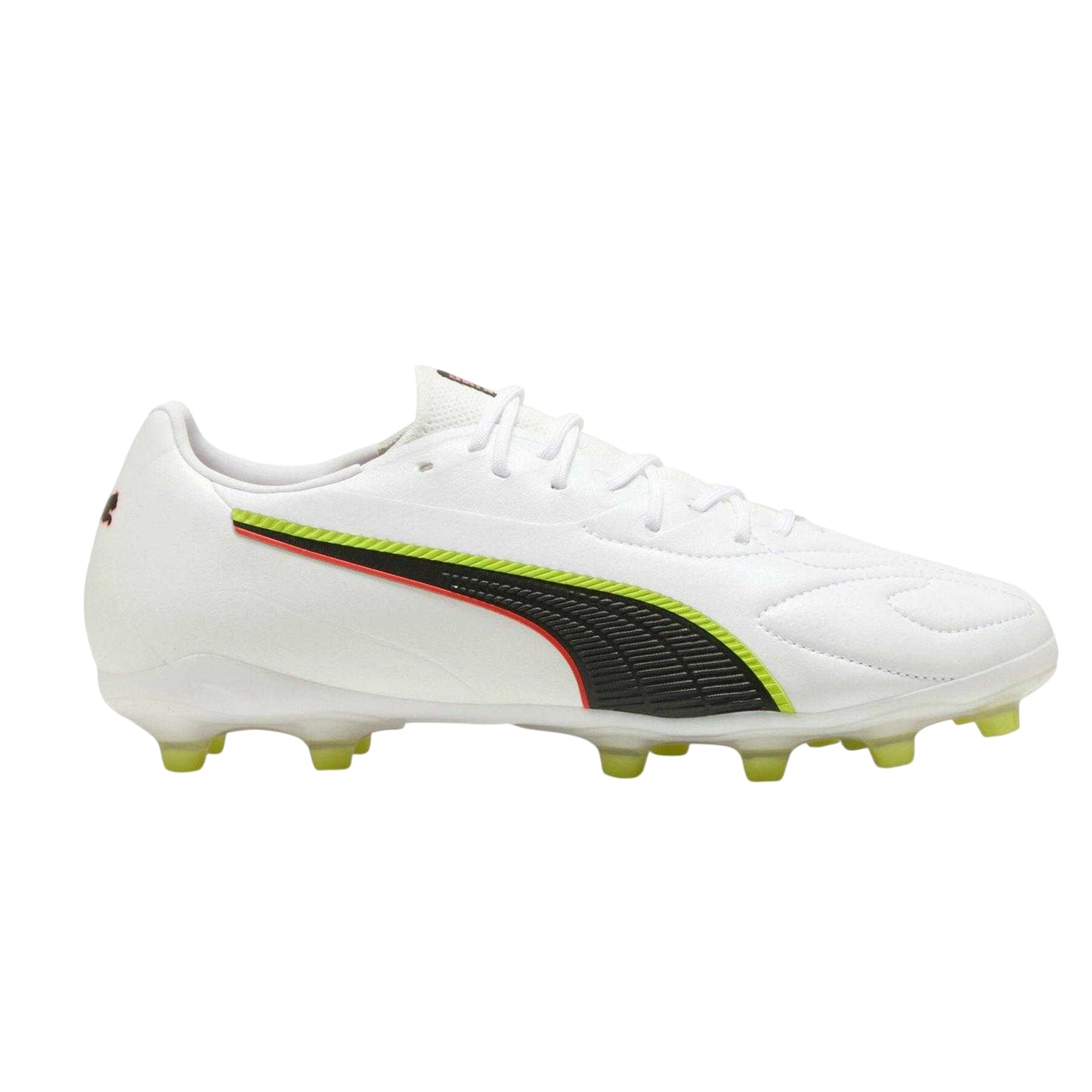 White-Black - Front - Puma Mens King Match Firm Ground Football Boots