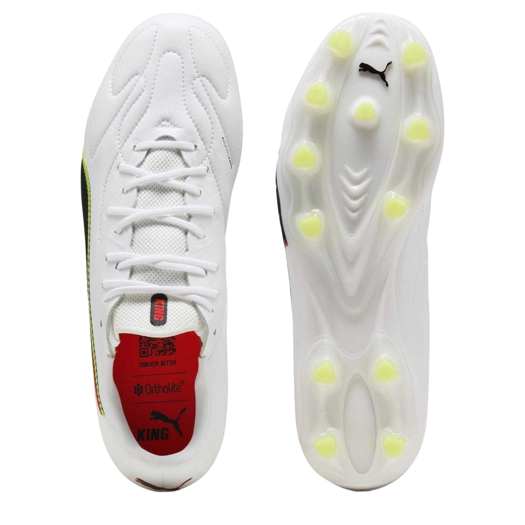 White-Black - Back - Puma Mens King Match Firm Ground Football Boots