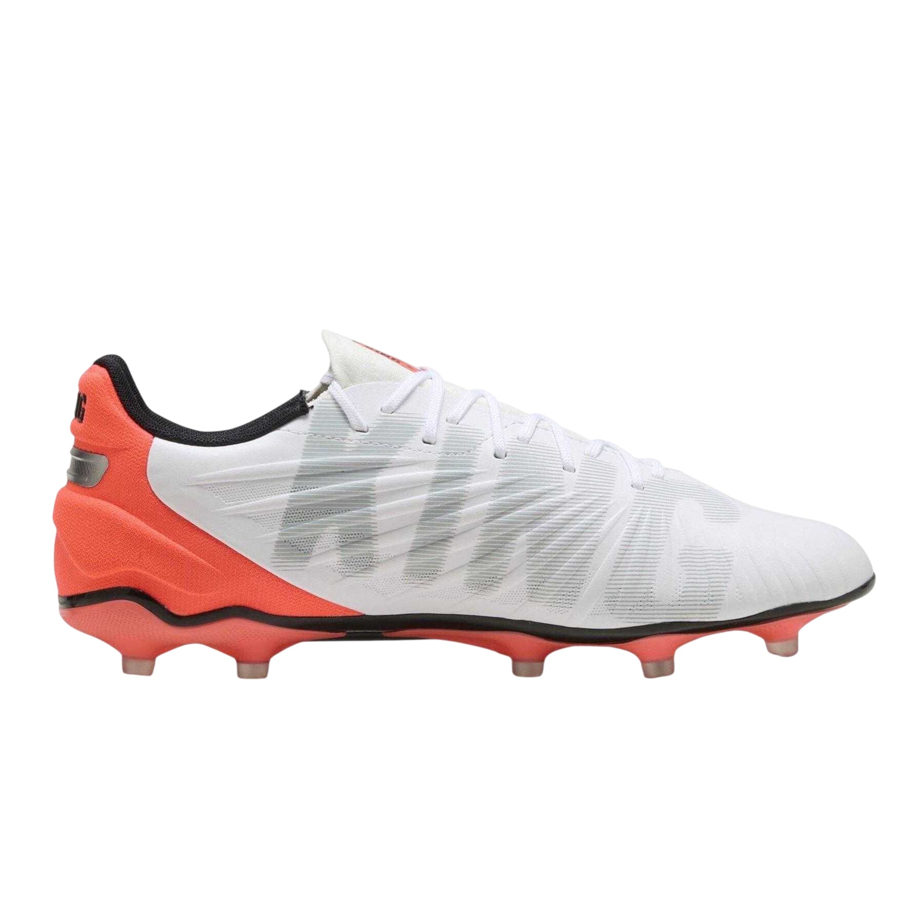 White-Red - Back - Puma Mens King Match Firm Ground Football Boots